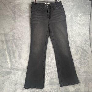 Madewell Women's Dark Gray Mid Rise Kick Out Jeans